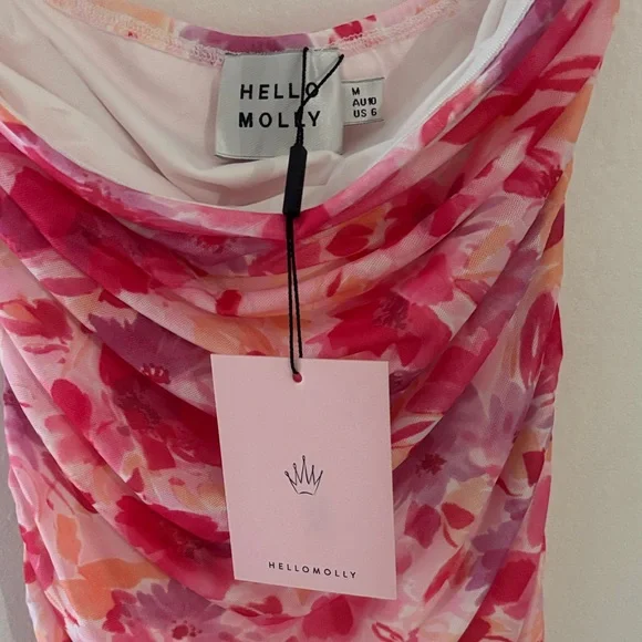 Hello Molly Pink and Red Floral Dress - Picture 2 of 7